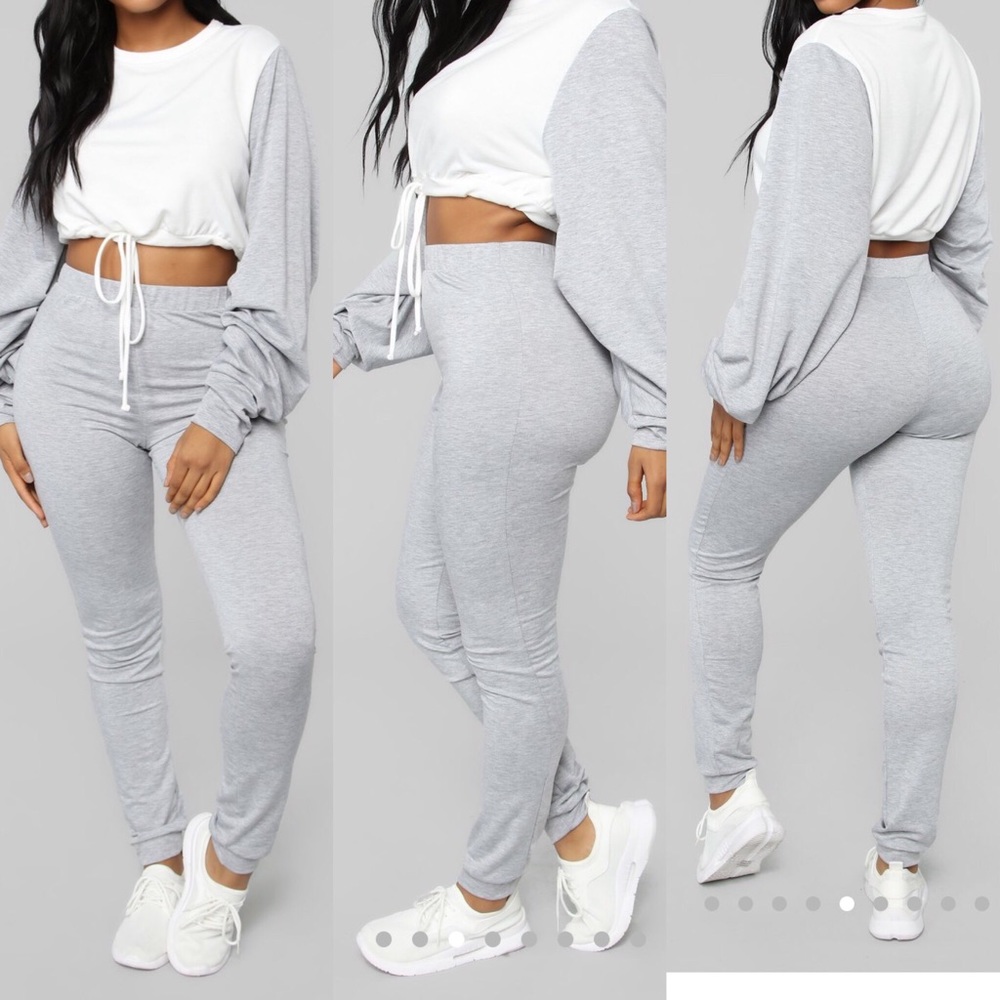 Fashion Nova Crop Top & Jogger set NWOT
